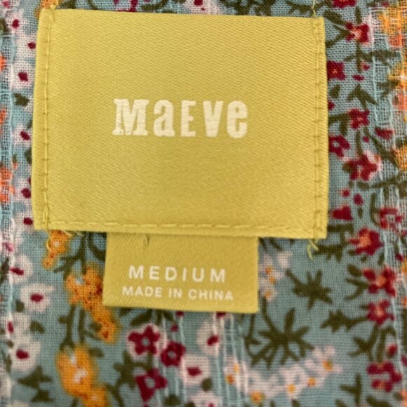 Anthropologie Maeve LS Blouse Gelise Pintuck Metal Buttons Peasant Prairie, Med. - Picture 6 of 14